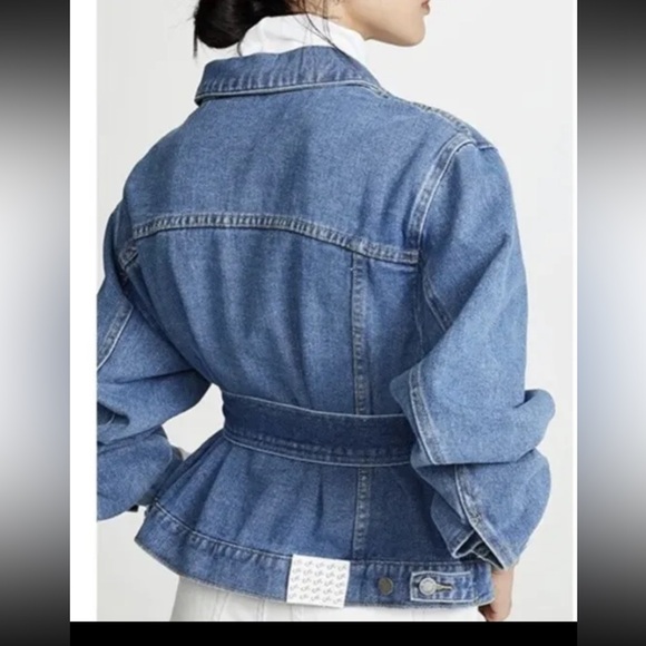 C/MEO Collective Committed Jacket Blue Denim Large Tie Waist Jean - Picture 2 of 7